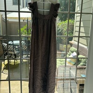 A new day NWT brown stripe long maxi dress